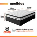 Ver imagem 4 de Cama Box Casal Espuma Ortopédica Onix D33 138x188x58cm Hellen - Suporta até 120 kg por Pessoa
