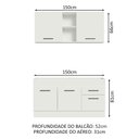 Ver imagem 4 de Armário de Cozinha Compacta 150cm Branco Agata Madesa 02