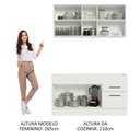 Ver imagem 6 de Armário de Cozinha Compacta 150cm Branco Agata Madesa 02