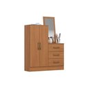 Ver imagem 1 de Cômoda Briz B700 3 Gavetas 2 Portas MDF MDP Cinamomo Móveis Henn