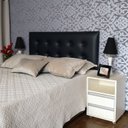 Ver imagem 2 de CABECEIRA ESTOFADA DURASI 10 CORINO PRETO CASAL 140 X 60 cm RBL