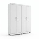 Ver imagem 2 de Kit 2 Armários para Escritório 2 Portas com Chave Mucuri Branco