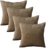 Kit 4 Almofadas Decorativas Marrom Em Suede 45x45 Rocmail2 - 1