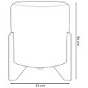 Ver imagem 4 de Kit 2 Puffs Decorativo Redondo Confortável para Sala Quarto Penteadeira Closet Eloah Tecido Suede