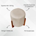 Ver imagem 5 de Kit 2 Puffs Decorativo Redondo Confortável para Sala Quarto Penteadeira Closet Eloah Tecido Suede