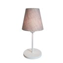 Ver imagem 1 de Abajur Cabeceira Para Quarto Cone Vivare Md-2005 Cúpula em Tecido Cone - Bivolt - Branco / Rustico C