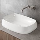 Ver imagem 4 de Cuba Banheiro Louça de Sobrepor com Valvula Inox, 56x42 Mx207 Cor:branco