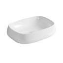 Ver imagem 1 de Cuba Banheiro Louça de Sobrepor com Valvula Inox, 56x42 Mx207 Cor:branco