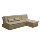 Ver imagem 2 de Sofá Cama King 5 Lugares 2,70m Amélia Suede Bege Mirra Decor