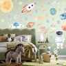 Adesivo Parede Infantil Astronauta Aquarela Planetas Naves - 2