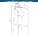 Ver imagem 5 de Banqueta Alta Trancoso Rivatti 105 Cm (altura) Estrutura em Alumínio e Corda Náutica Grafito