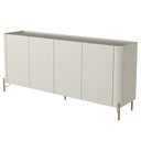 Ver imagem 4 de Aparador Buffet para Sala de Jantar 4 Portas Pés Industrial Dourado Naim I03 Luna - Lyam Decor