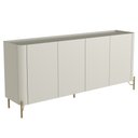 Ver imagem 1 de Aparador Buffet para Sala de Jantar 4 Portas Pés Industrial Dourado Naim I03 Luna - Lyam Decor