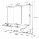 Ver imagem 3 de Home Suspenso Zenith Cinamomo Off White - Hb Móveis