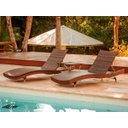 Ver imagem 5 de 2 Espreguiçadeiras Bona e Mesa Garden em Alumínio - Piscina, Jardim - Azul Turquia