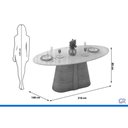 Ver imagem 6 de Conjunto Mesa Jantar Ryze + 8 Cadeiras Lizy 8 Lugares Tampo MDF Aço Estofado Perola Terracota 218cm