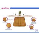 Ver imagem 5 de Conjunto Mesa Jantar Ryze + 8 Cadeiras Lizy 8 Lugares Tampo MDF Aço Estofado Perola Terracota 218cm