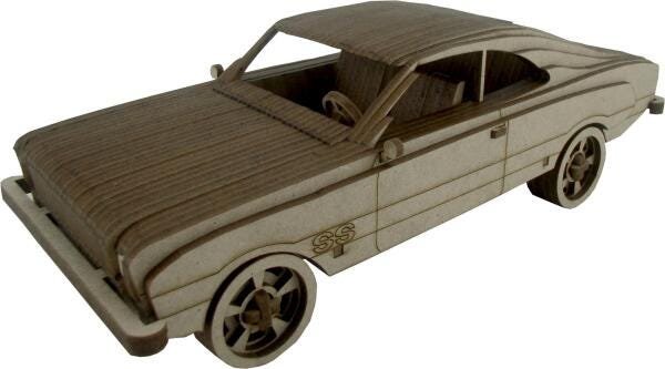 Carrinho Opala Ss - Carro Mdf 3 D - 1