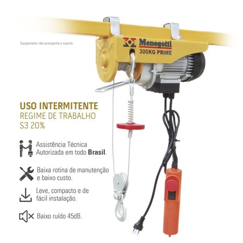 Guincho Coluna Elétrico Menegotti Prime MGC 300 12mt - 110v