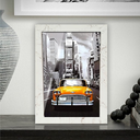 Ver imagem 2 de Kit 5 Molduras Porta Retrato Branco Marmorizado 10x15 A6 com Vidro Sala Quarto