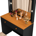 Ver imagem 6 de Penteadeira Prática C/luz Led 2 Gavetas Banco Fácil Montagem