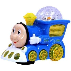 Brinquedo Trezinho Som Globo De Luz Bate E Volta - Azul