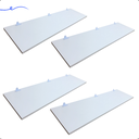Ver imagem 1 de Kit 4 Prateleira Branca 90X30 + Suporte Flutuante Mdf Organizadora Decoração Cozinha Banheiro Sala