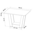 Ver imagem 4 de Mesa de Jantar 4 Lugares Floripa Mel/cinza/veludo Cinza - Viero Móveis