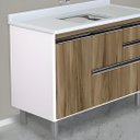 Ver imagem 3 de Gabinete de Cozinha Gavetas e Portas Armário 114cm Multiuso:nogal