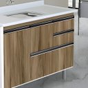Ver imagem 4 de Gabinete de Cozinha Gavetas e Portas Armário 114cm Multiuso:nogal