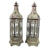 Kit 2 Lanterna Marroquina Decorativa Verde Rustica 44cm - 1