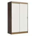 Ver imagem 2 de Guarda-Roupa Solteiro Madesa Tokio 2 Portas de Correr 2 Gavetas Rustic/Branco Cor:Rustic/Branco