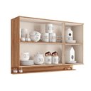 Ver imagem 3 de Armário Aéreo Cozinha Modulado Alpha 2501 C/ 3 Portas 120cm Freijo/off White - Carraro