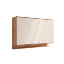 Ver imagem 1 de Armário Aéreo Cozinha Modulado Alpha 2501 C/ 3 Portas 120cm Freijo/off White - Carraro