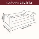 Ver imagem 6 de Sofá Cama 3 Lugares Reclinável Casal Premium 2,03 Larg Lavinia Matrix Cor:boucle Marrom