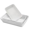 Conjunto 3 Refratários de Porcelana Travessas Brancas Retangulares Servir Mesa Posta Línea Lyor - 3