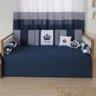 Kit Para Bicama Quarto Bebê Azul Marinho - 8 Peças - 1