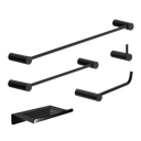 Ver imagem 1 de Kit de Acessórios para Banheiro Preto Fosco 5 Peças 2180or Grego Metal