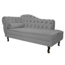 Ver imagem 1 de Recamier Diana 140cm Lado Direito Suede Cinza - Doce Sonho Móveis