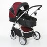 Carrinho Moisés +Bebê Conforto + Base Maly Preto/Vinho Dzico - 2