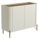 Ver imagem 1 de Aparador Buffet para Sala de Jantar 2 Portas Pés Industrial Dourado Naim I03 Luna Louro - Lyam Decor