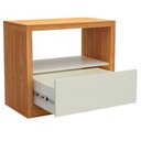 Ver imagem 2 de Mesa de Cabeceira Moderna 1 Gaveta Cameron D03 Freijó Off White - Lyam Decor
