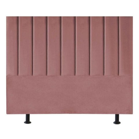 Cabeceira Estofada Cama Casal Queen Size 160 Cm Laura Veludo Cor:rosê