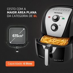 Fritadeira Elétrica Mondial sem Óleo Grand Family 6l 220v 5892-02 - 2