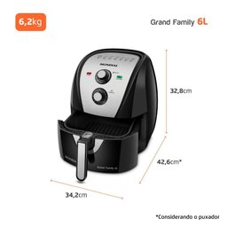Fritadeira Elétrica Mondial sem Óleo Grand Family 6l 220v 5892-02 - 8