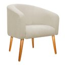 Ver imagem 1 de Poltrona Luiza Pés Palito Mel Linho Bege - Doce Sonho Móveis