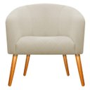 Ver imagem 3 de Kit 2 Poltronas Luiza Palito Mel Linho Bege - Doce Sonho Móveis