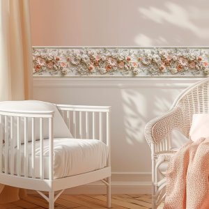 Faixa Decorativa Adesiva (autocolante) - Relevo Floral 2