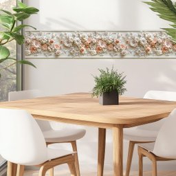 Faixa Decorativa Adesiva (autocolante) - Relevo Floral 2 - 2