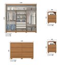 Ver imagem 3 de Conjunto Quarto Adulto Guarda-Roupa + Cômoda + Mesa de Cabeceira New Jade